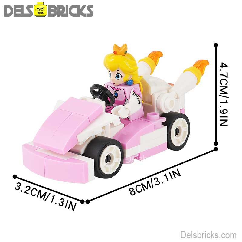 Princess Peach kart Mario Brothers Movie Super Mario Lego Minifigures