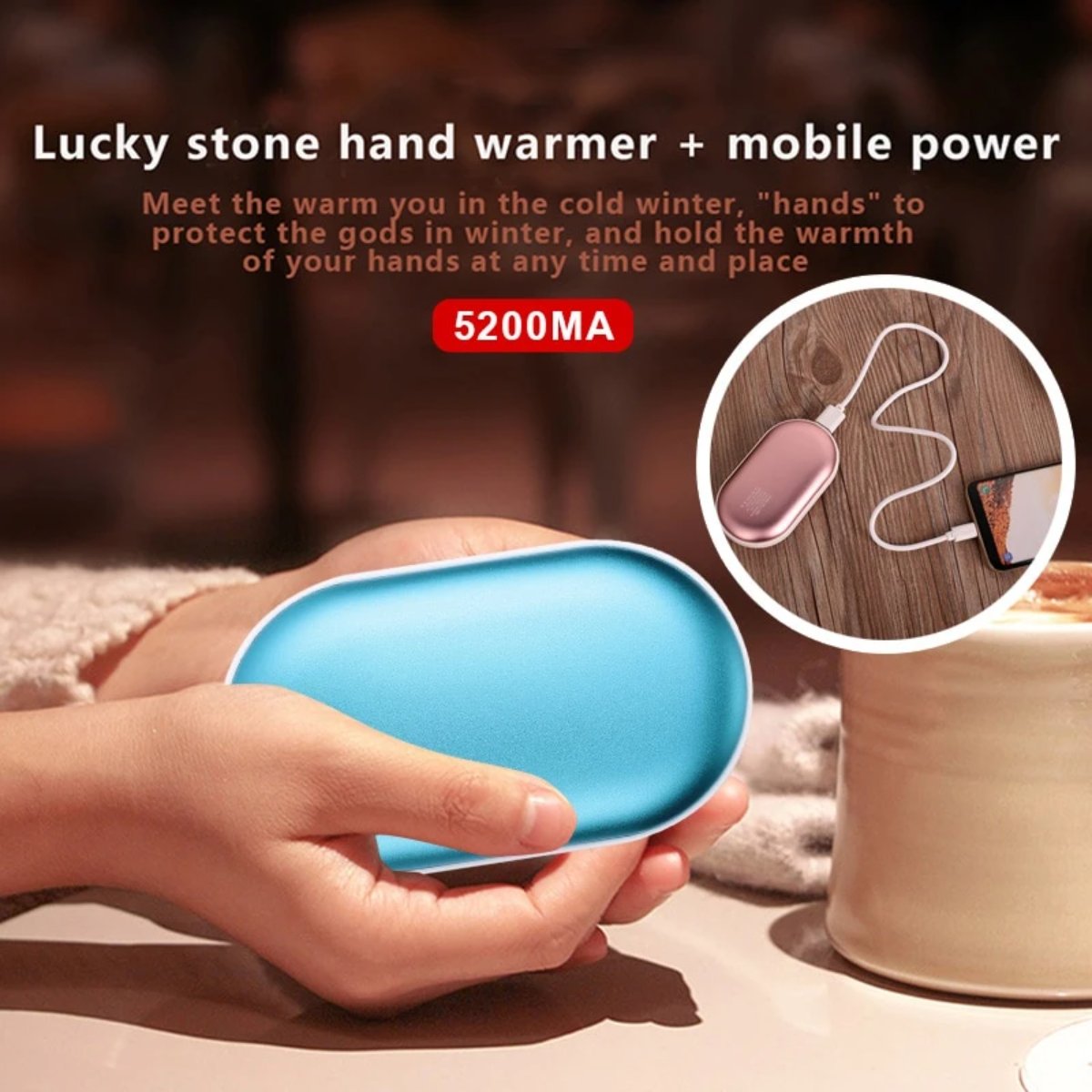 Portable USB Hand Warmer Egg Mobile Phone Battery Bank