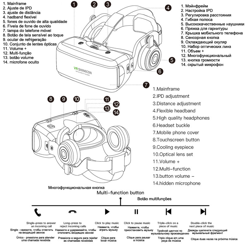 Dragon Magic G6 VR Gaming Stereo 3D Headset