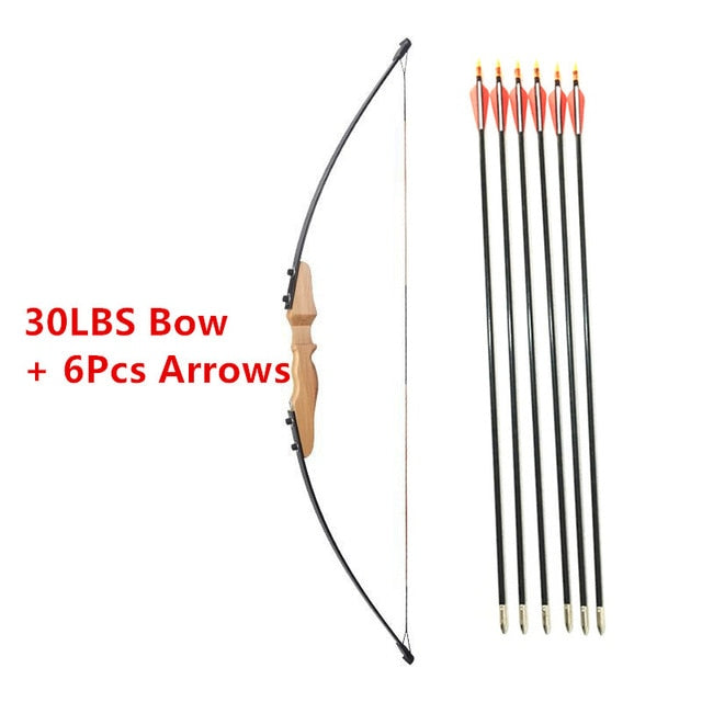 30/40LBS Straight Bow Split 51 Inches Entry Bow With Arrows For Children Youth Archery Hunting Shooting Kids Bow