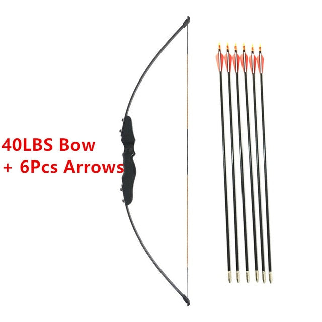 30/40LBS Straight Bow Split 51 Inches Entry Bow With Arrows For Children Youth Archery Hunting Shooting Kids Bow