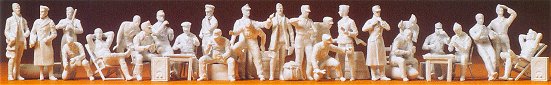Preiser 72508 1/72 Unpainted German Reich Luftwaffe Pilots & Ground Crew 1935-45
