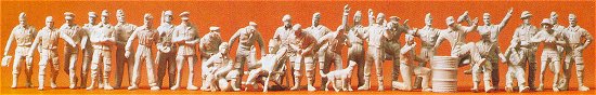Preiser 72509 1/72 Unpainted German Reich Luftwaffe Ground Crew 1935-45 (32) (Ki