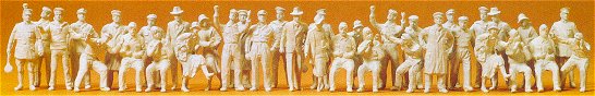 Preiser 72510 1/72 Unpainted Pilots, Ground Crew & Passengers 1925 (36) (Kit)