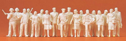 Preiser 72528 1/72 Unpainted Airline Personnel & Travelers (18) (Kit)