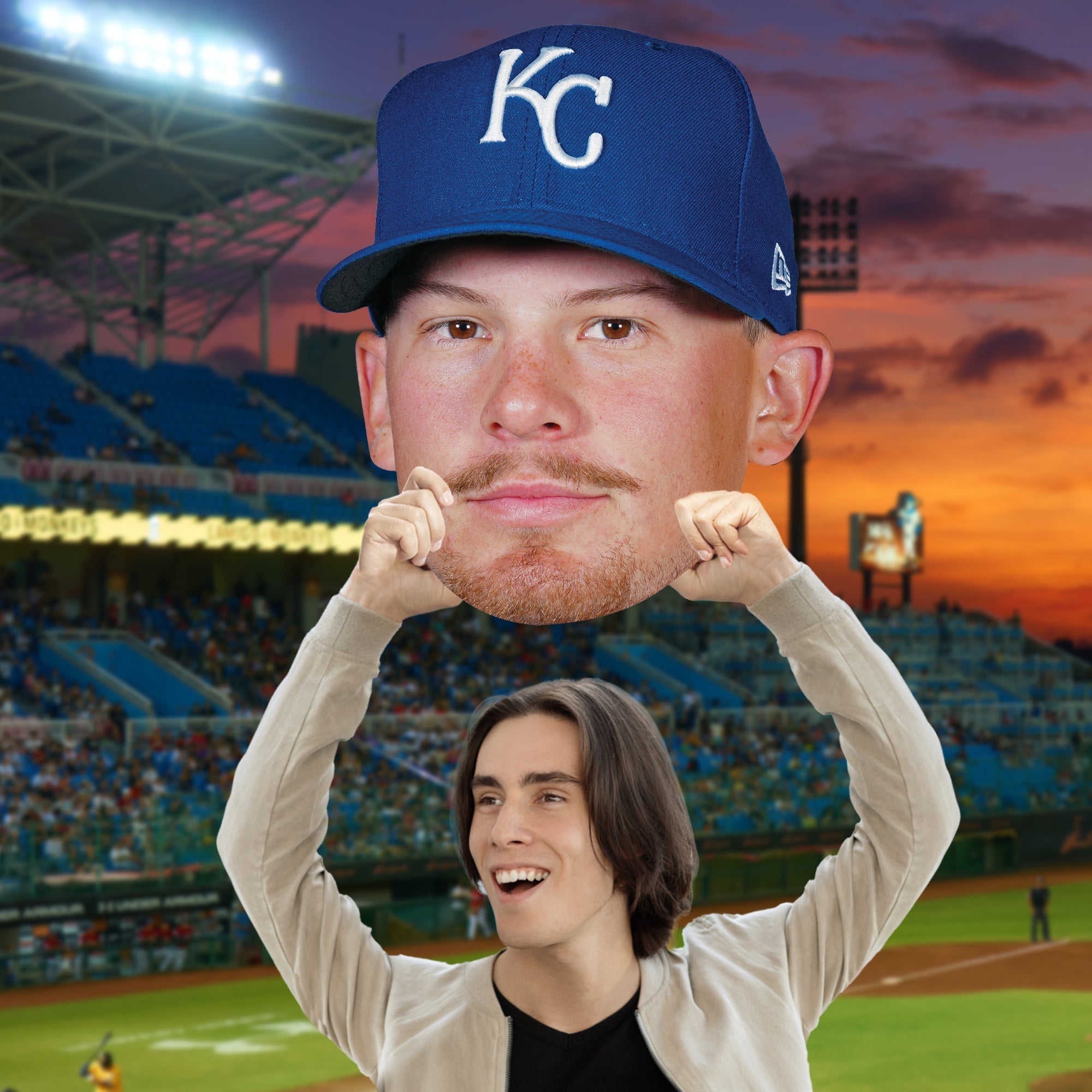 Bobby Witt Jr. - Big Head - Official MLB - Kansas City Royals - Foam Core Cutout