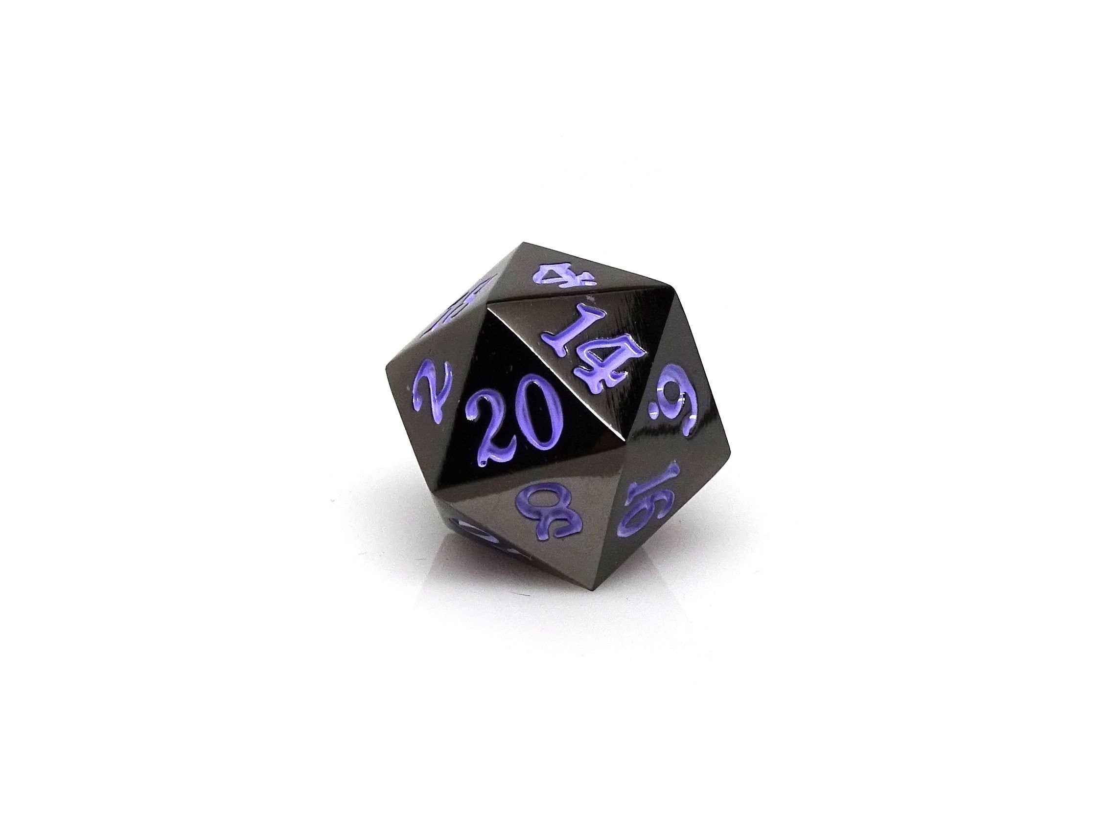 Gun Metal D20 - Signature Font - Purple Font