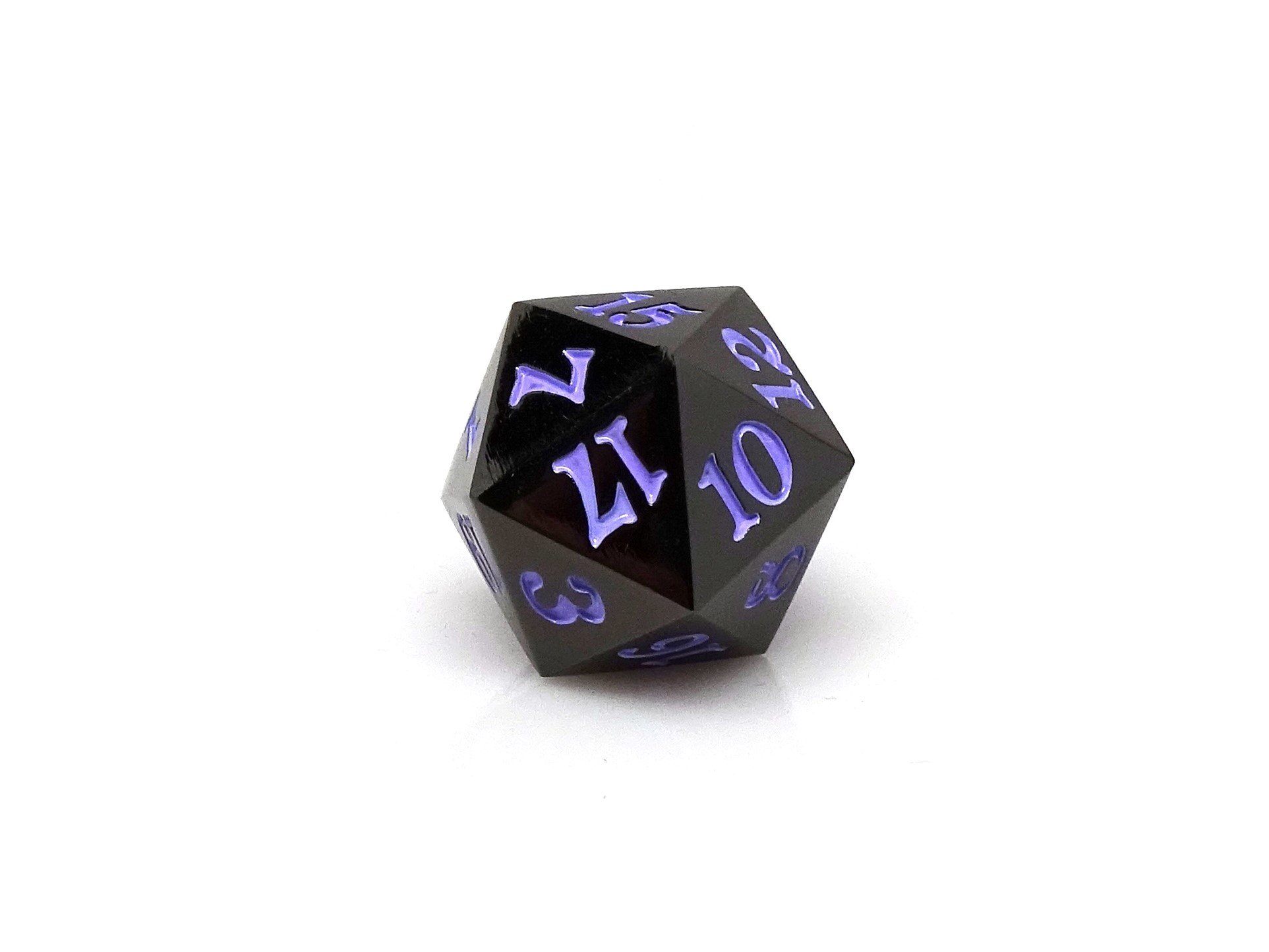 Gun Metal D20 - Signature Font - Purple Font
