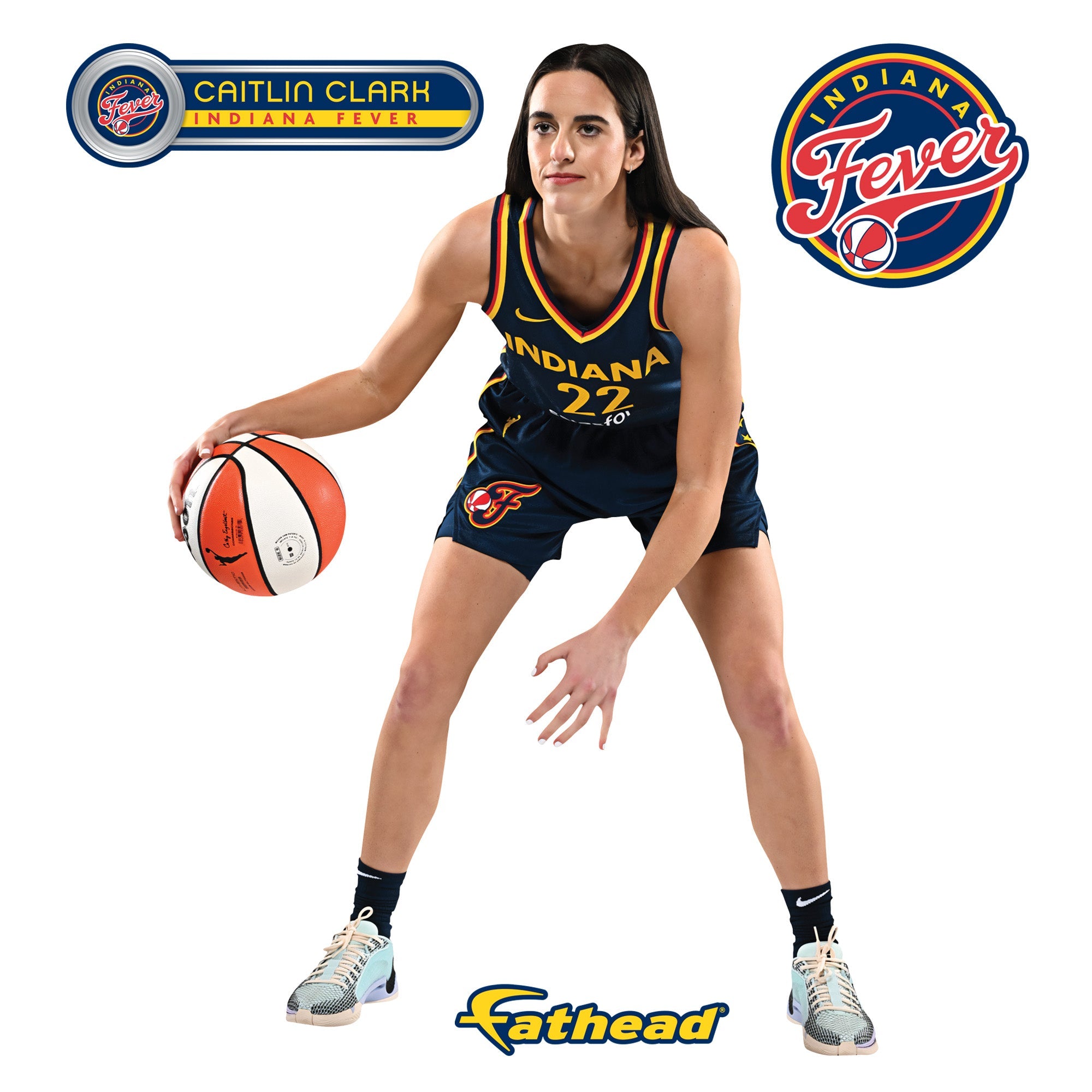 Caitlin Clark - RealBig Collection - Official WNBA - Indiana Fever - Reusable Vinyl Wall Decals