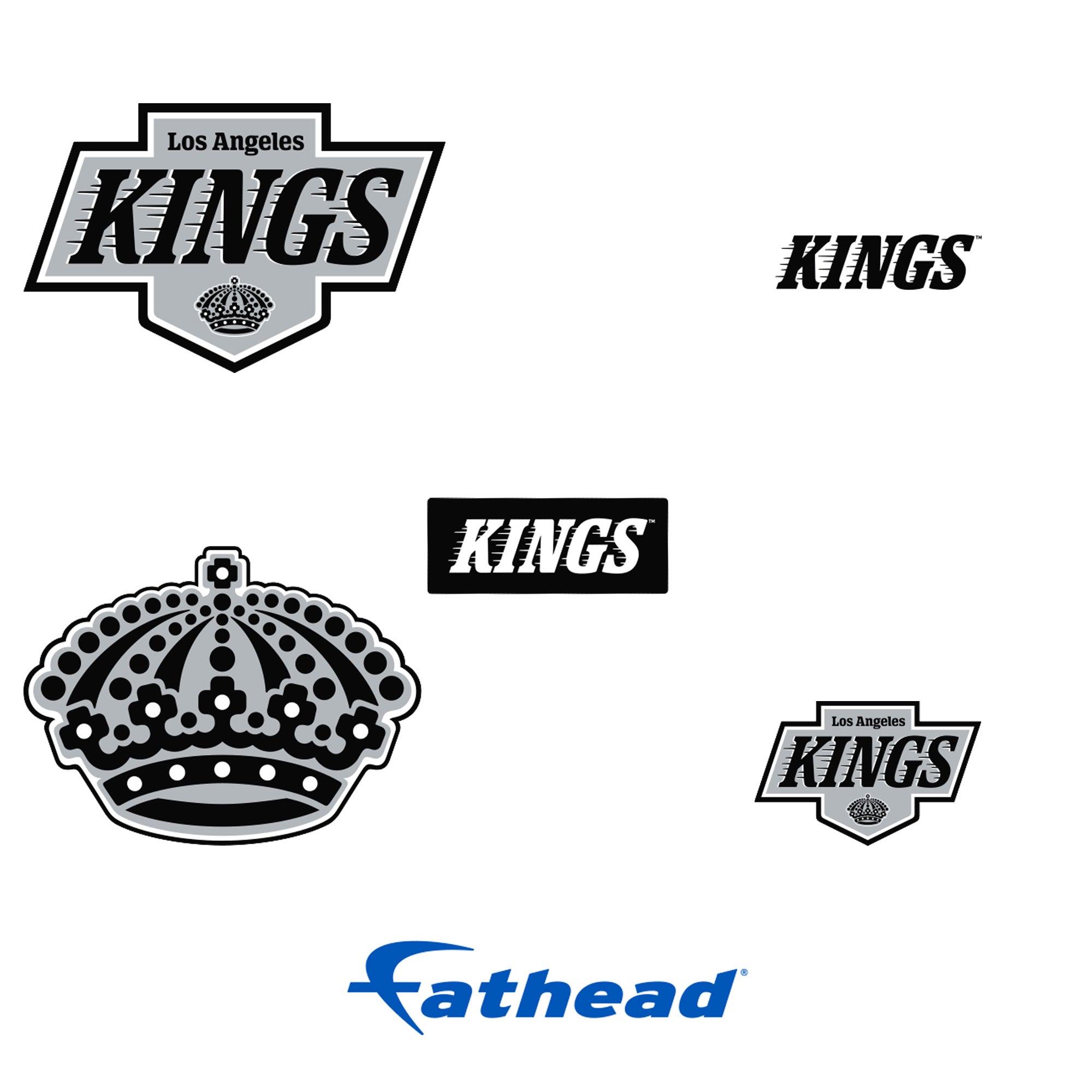 Los Angeles Kings - 5 Logo Minis (Mixed Sizes) - Official NHL - Reusable Vinyl Decals #2
