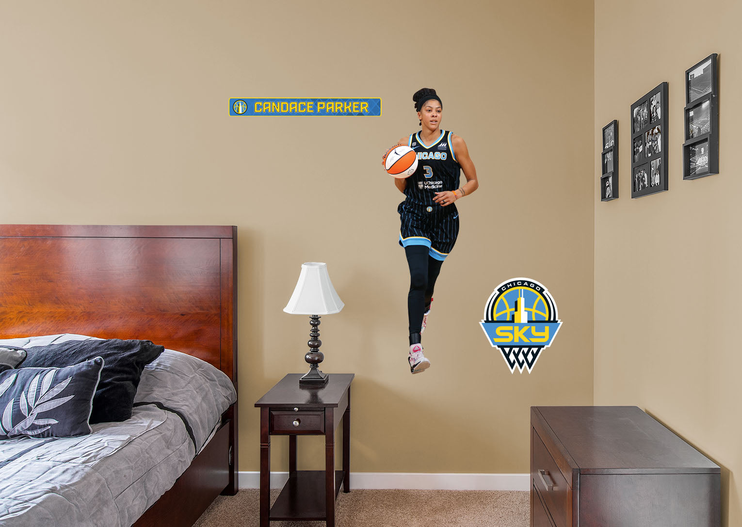 Candace Parker - RealBig Collection - Official WNBA - Chicago Sky - Reusable Vinyl Wall Decals