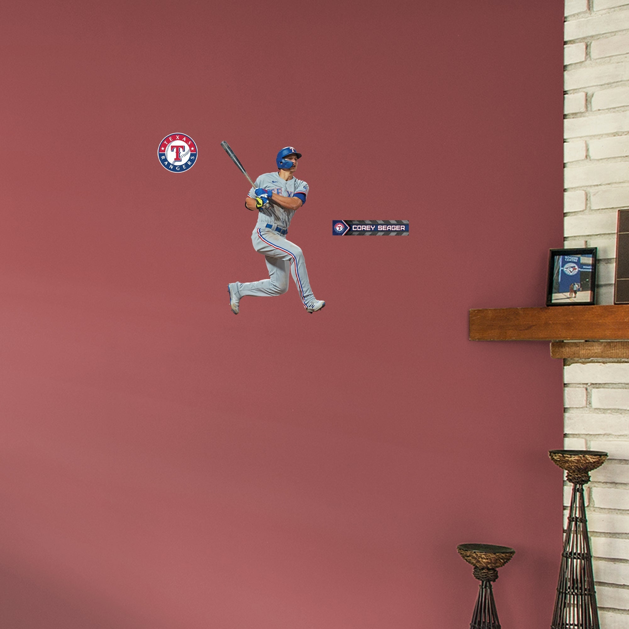 Corey Seager - RealBig Collection - Official MLB - Texas Rangers - Reusable Vinyl Wall Decals #1