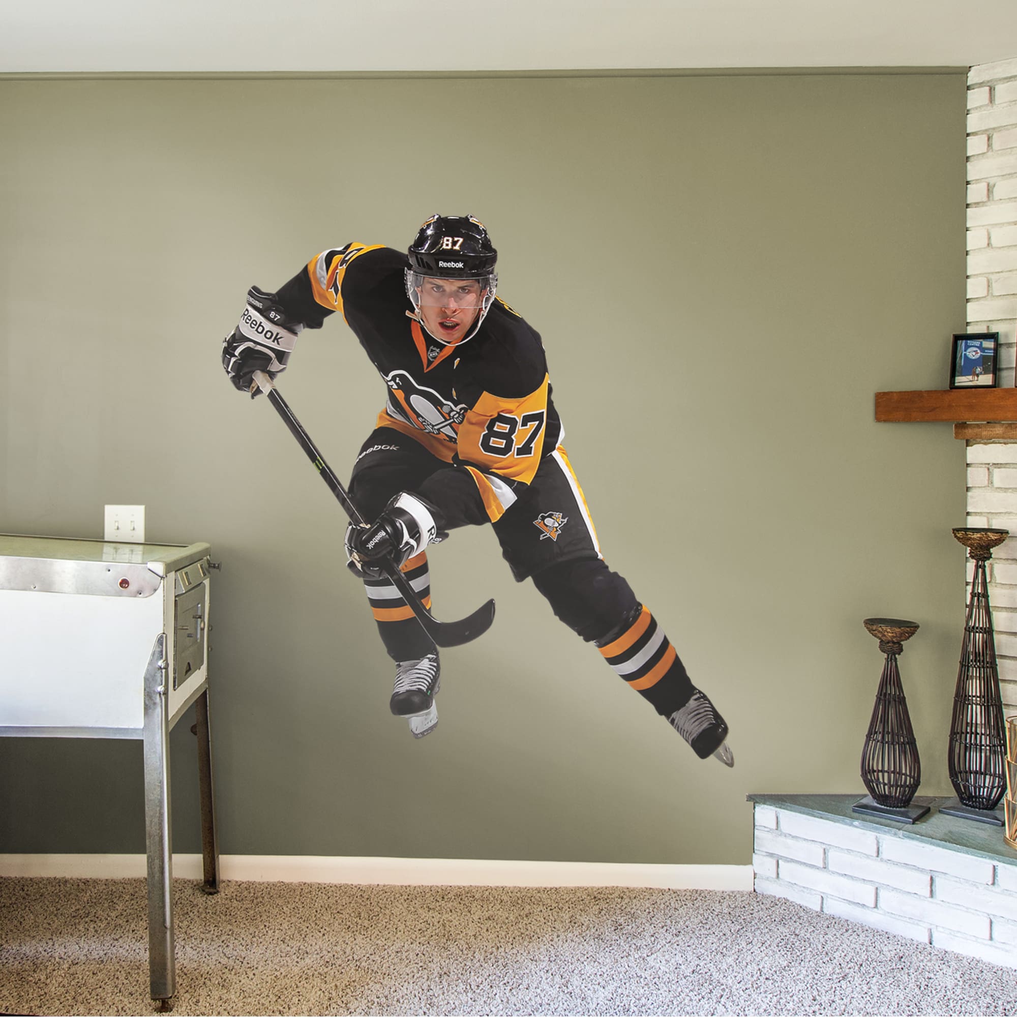 Sidney Crosby - RealBig Center Collection - Official NHL - Pittsburgh Penguins - Reusable Vinyl Wall Decals