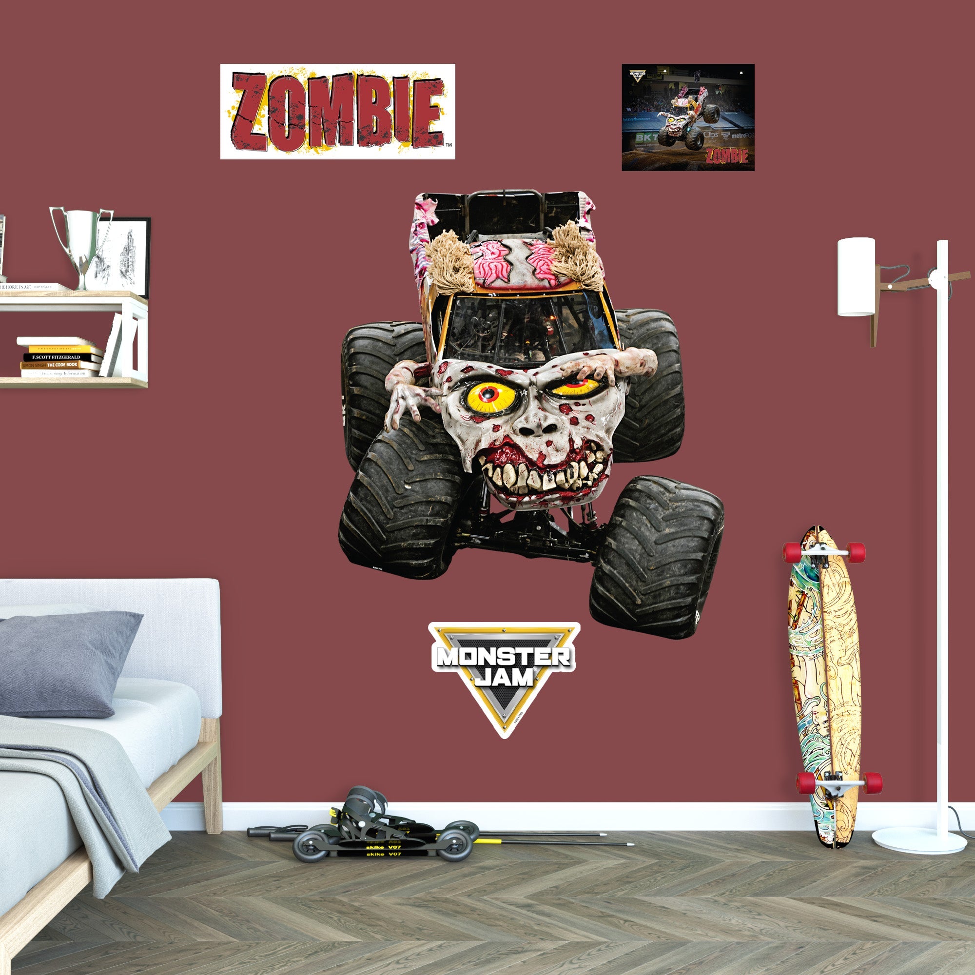 Zombie - Monster Jam - RealBig Collection - Official Monster Jam - Reusable Vinyl Wall Decals