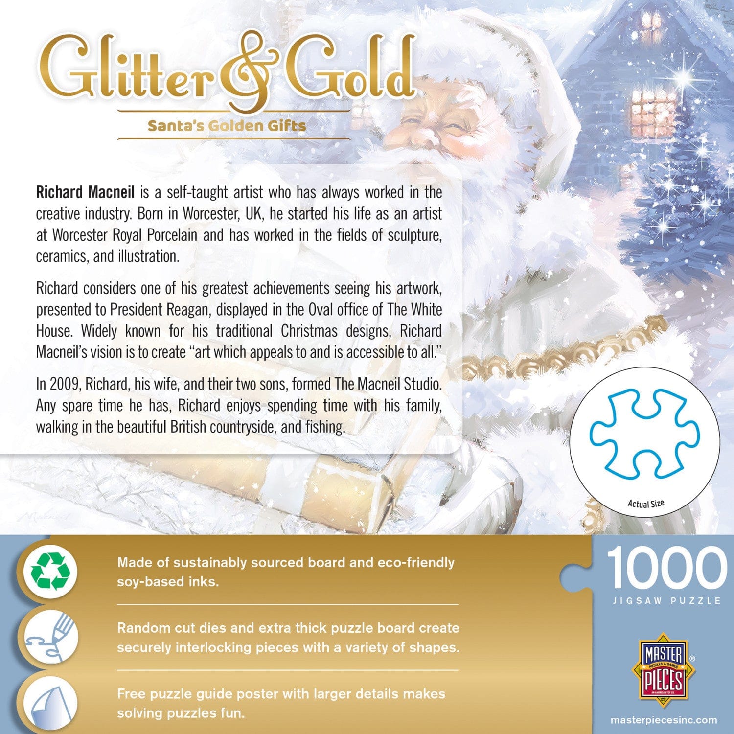 Glitter & Gold - Santa's Golden Gifts 1000 Piece Jigsaw Puzzle
