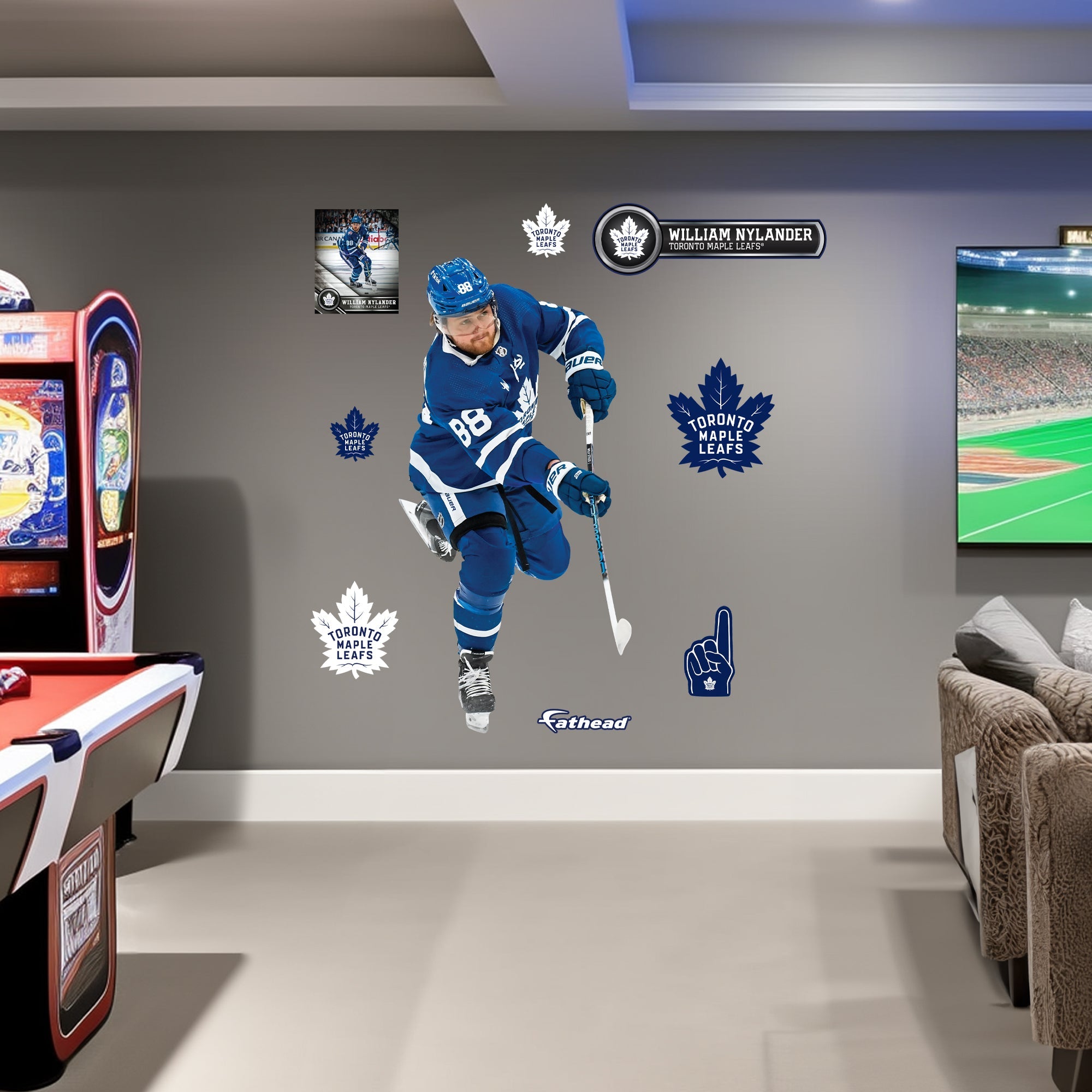 William Nylander - RealBig Collection - Official NHL - Toronto Maple Leafs - Reusable Vinyl Wall Decals
