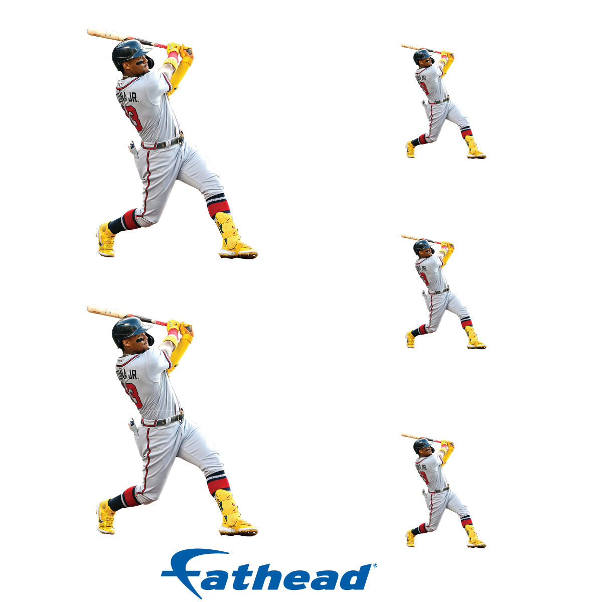 Ronald Acuña Jr. - 5 Player Minis (Mixed Sizes) - Official MLB - Atlanta Braves - Reusable Vinyl Decals