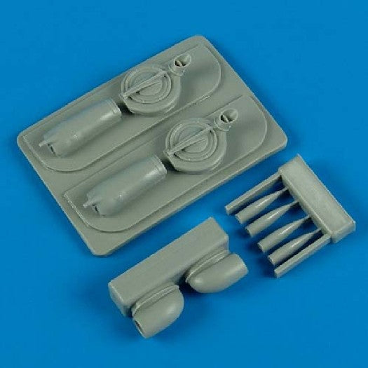 Quickboost 48467 1/48 P38F Air Intakes & B33 Supercharger for ACY & EDU (D)