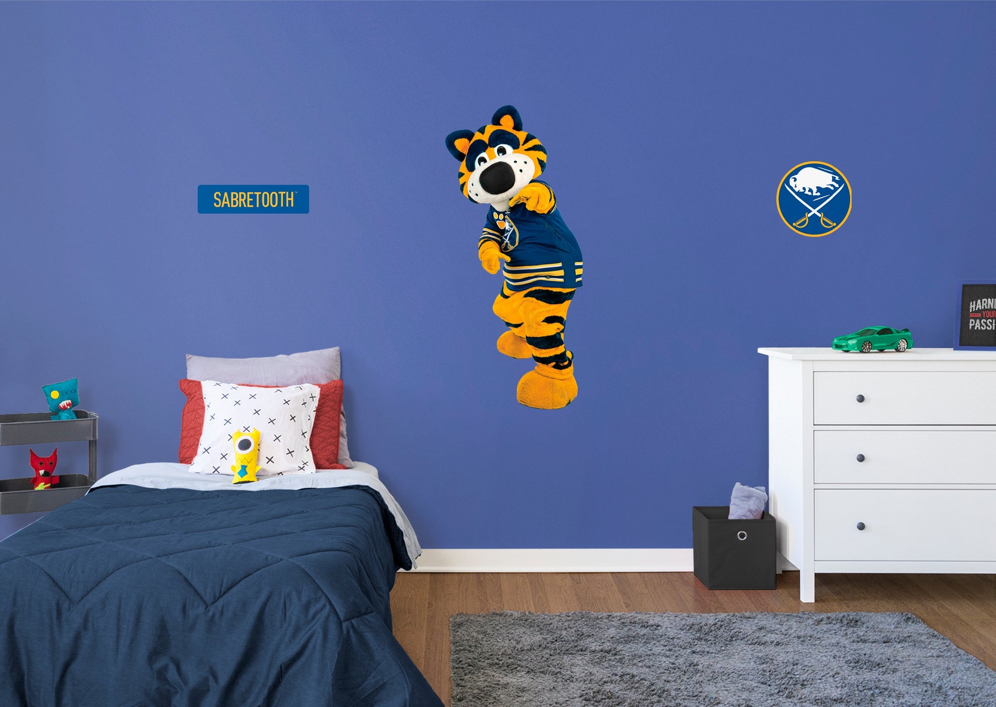 Sabretooth Mascot - RealBig Collection - Official NHL - Buffalo Sabres - Reusable Vinyl Wall Decals