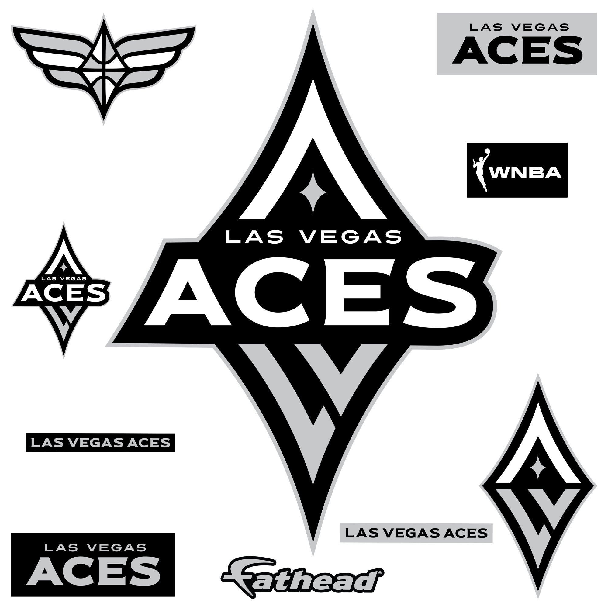 Las Vegas Aces - RealBig Logo Collection - Official WNBA - Reusable Vinyl Wall Decals