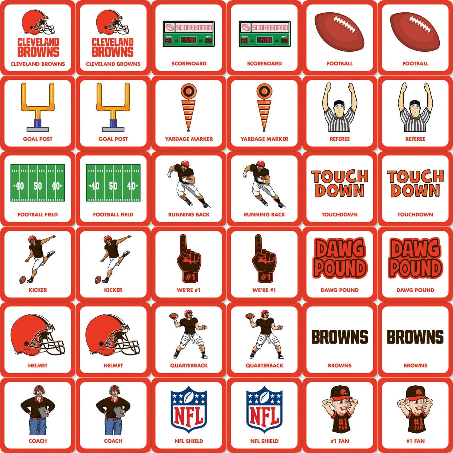 Cleveland Browns Matching Game
