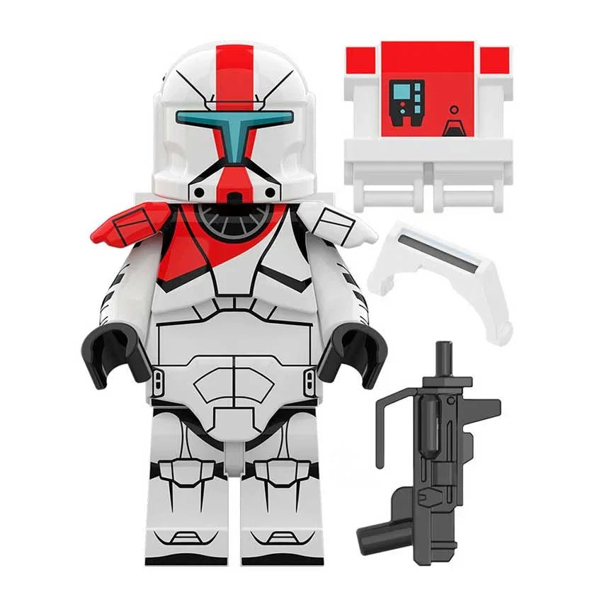 Red Clone Commando Star Wars Lego Minifigures Custom Toys