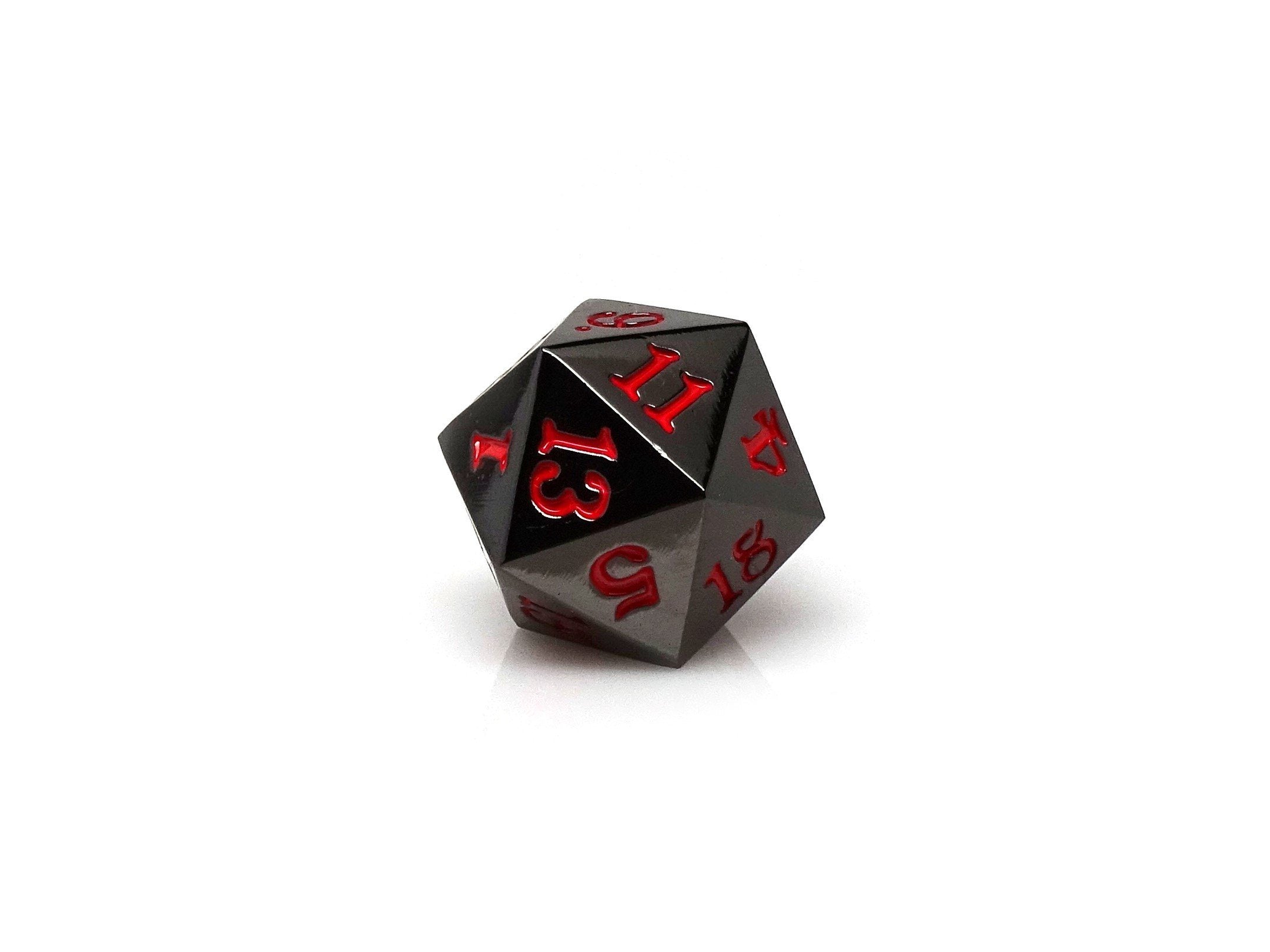 Gun Metal D20 - Signature Font - Red Font