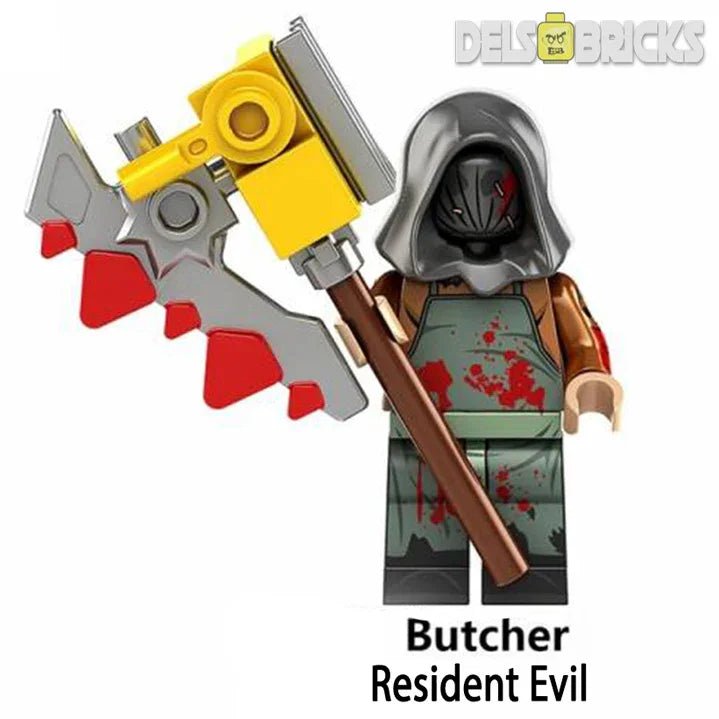 Resident Evil Butcher Zombie Lego Minifigures Custom Horror Toys