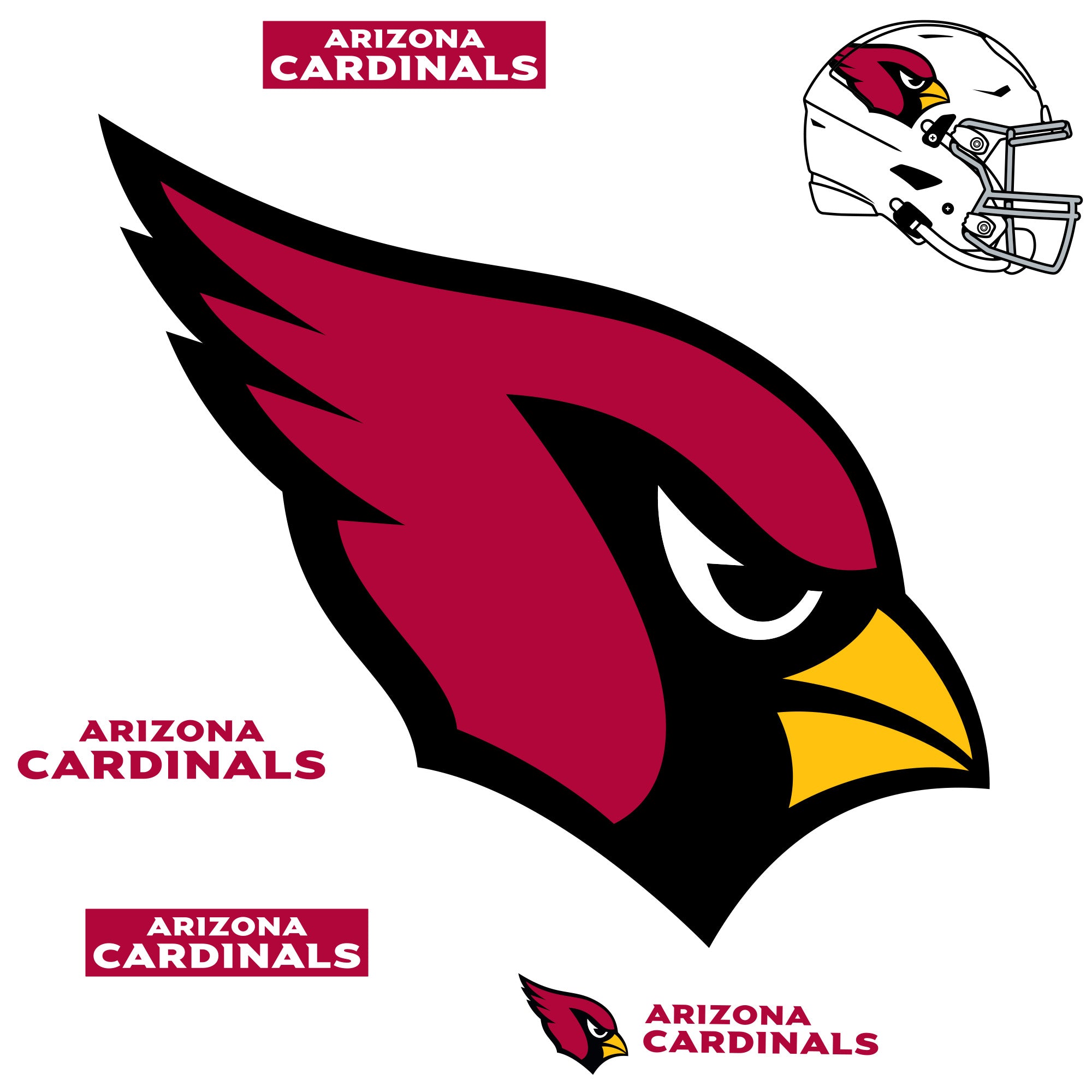Arizona Cardinals - RealBig Logo Collection - Official NFL - Reusable Vinyl Wall Decals