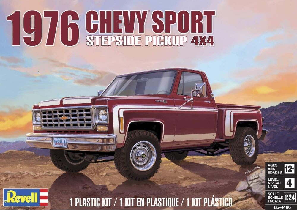 Revell 4486 1/24 1976 Chevy Sport Stepside 4x4 Pickup Truck