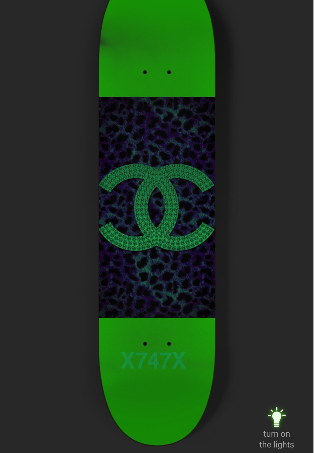 X747X CHANEL LIKE DESIGN (GLOW IN THE DARK)