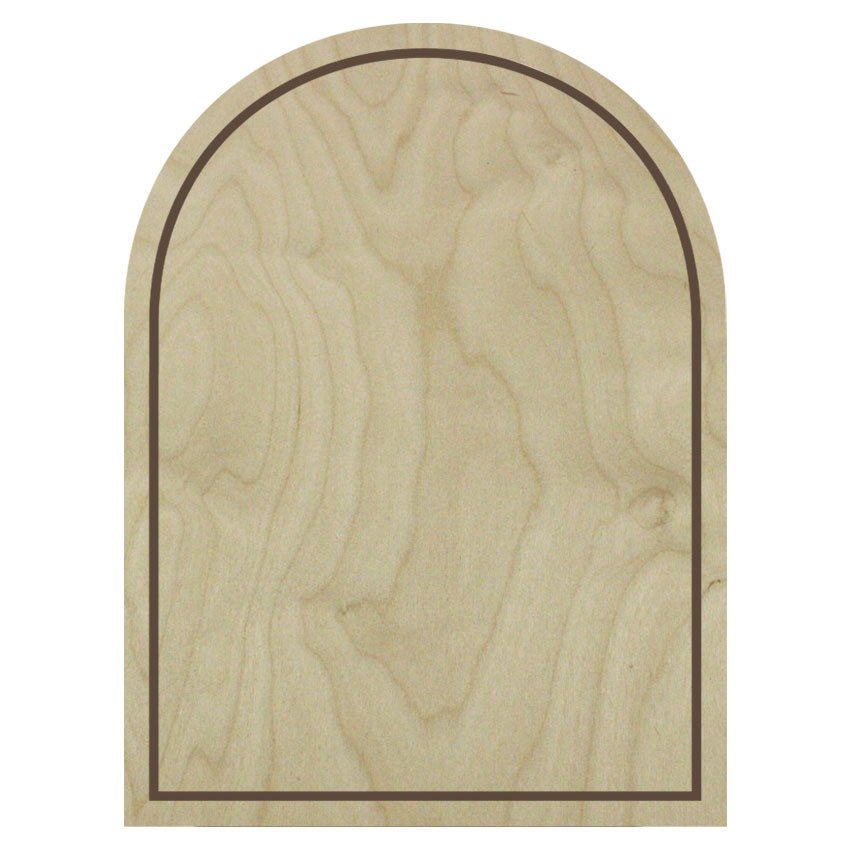 Trekell Gothic Rounded Arch Floater Panel - Wooden Painting Canvas +Frame