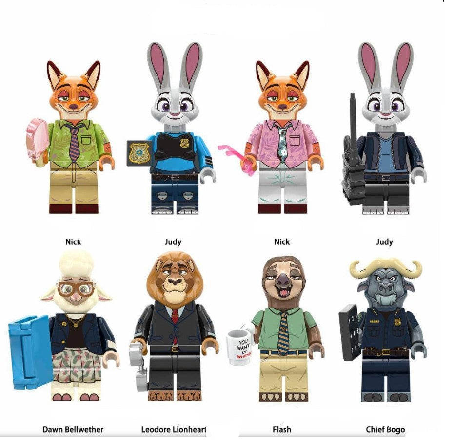 Zootopia Minifigure Set of 8