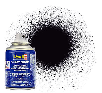 Revell 34108 100ml Acrylic Black Mat Spray (2/Bx)