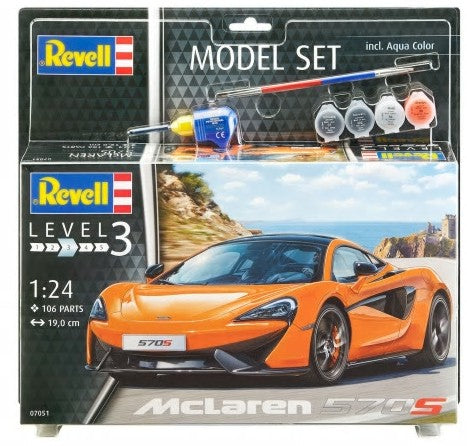 Revell 67051 1/24 McLaren 570S Sports Car w/paint & glue