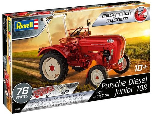 Revell 7820 1/24 Porsche Diesel Junior 108 Farm Tractor (Snap) (D)