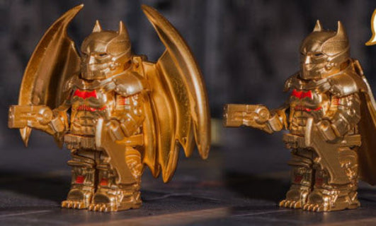 Gold Custom Dark Knight Armored Hero Minifig