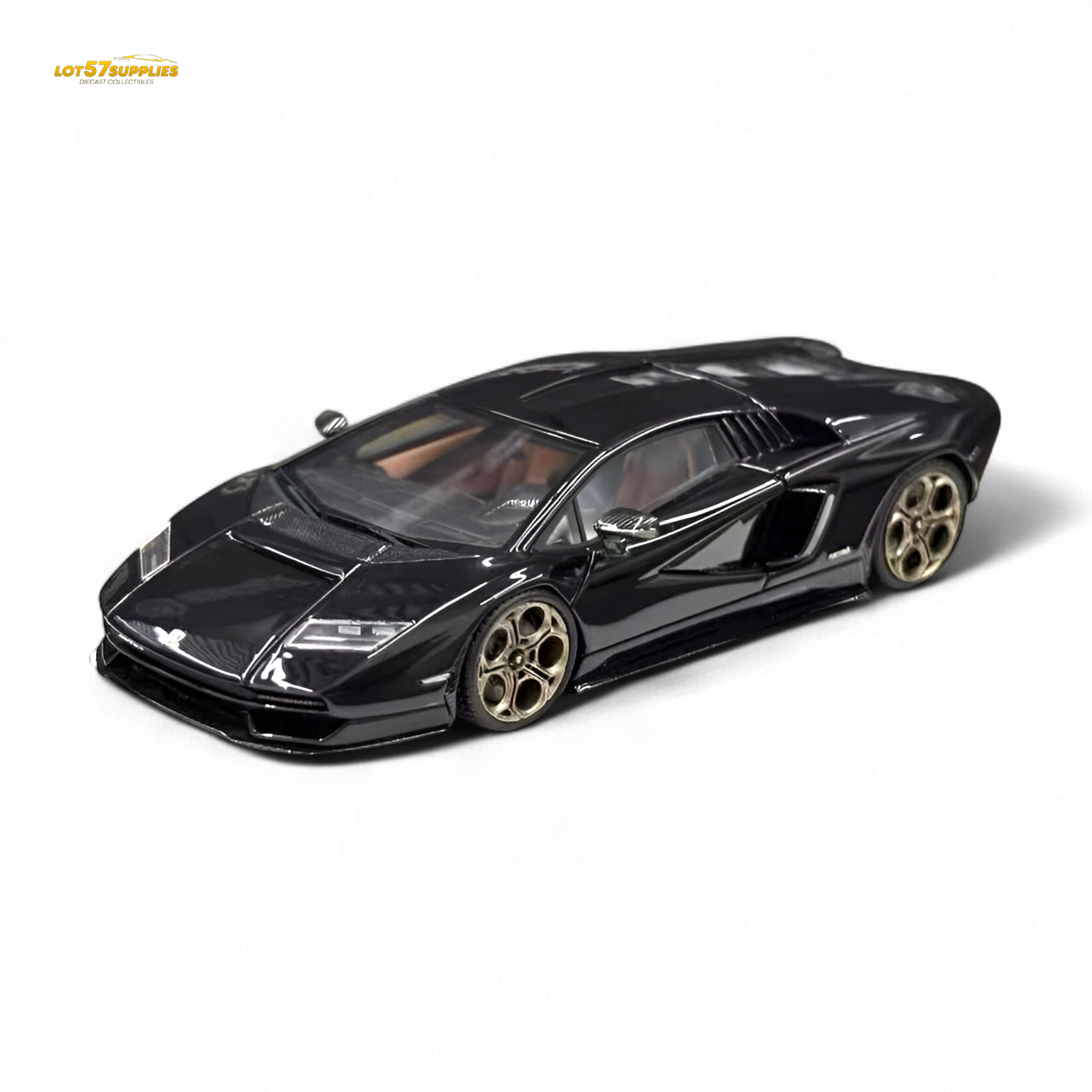 Fuelme Model NEO COUNTACH LPI 800-4 NERO MAIA BLACK 1:64 Resin