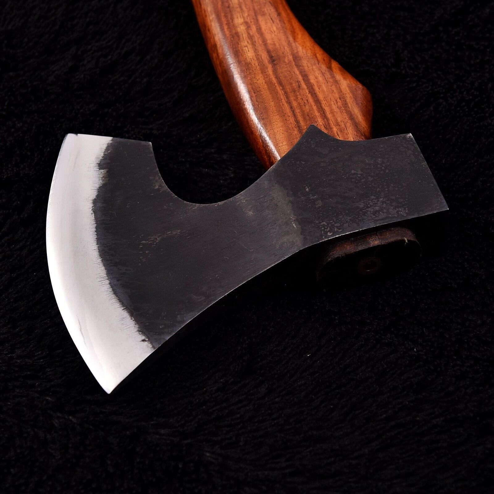Viking Hatchet with Custom Handmade Forged 1095 Steel Blade and Rosewood Handle – KBS Knives Store