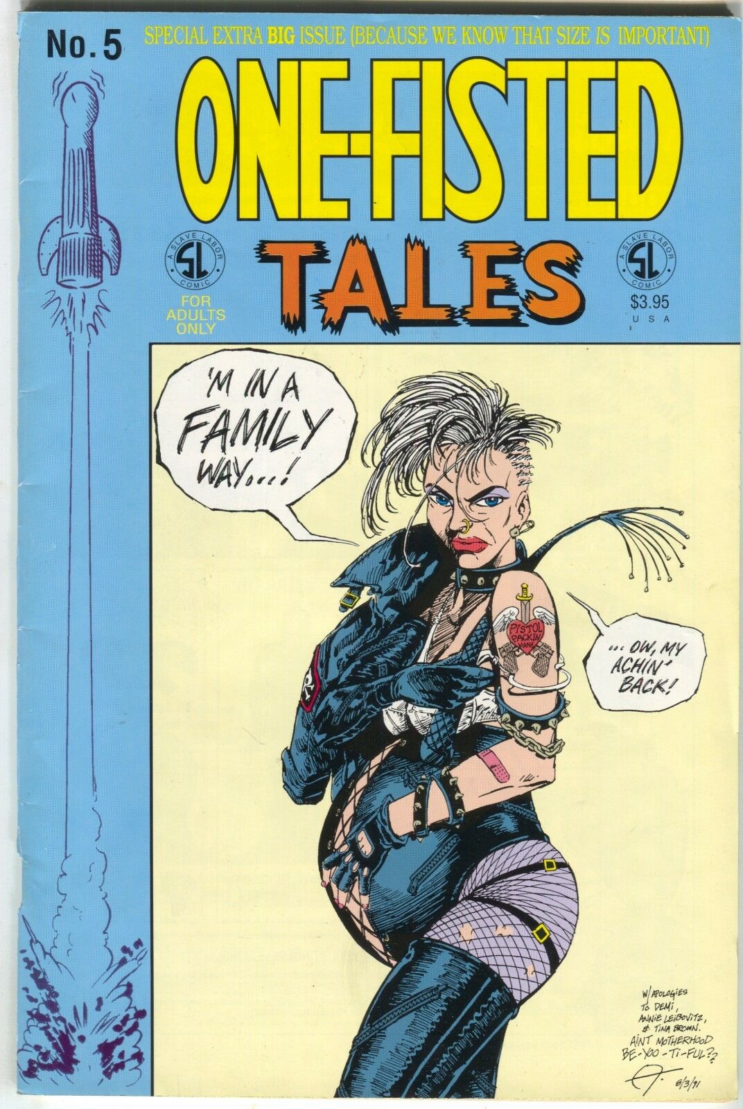 One Fisted Tales 5 Slave Labor 1991 VF Demi Moore Vanity Fair Homage Parody