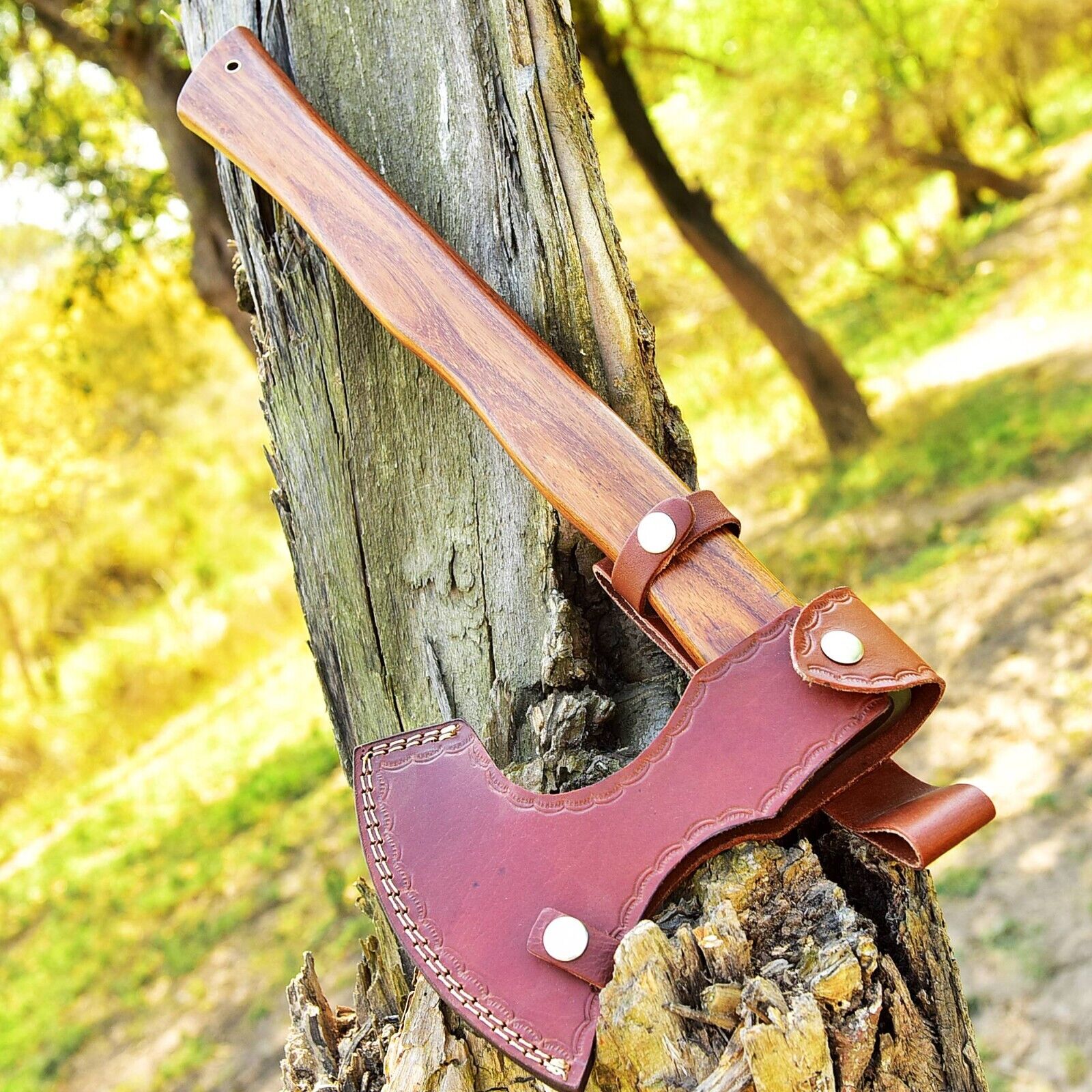 Custom Handmade Acid Washed High Carbon Steel Viking Tomahawk Axe