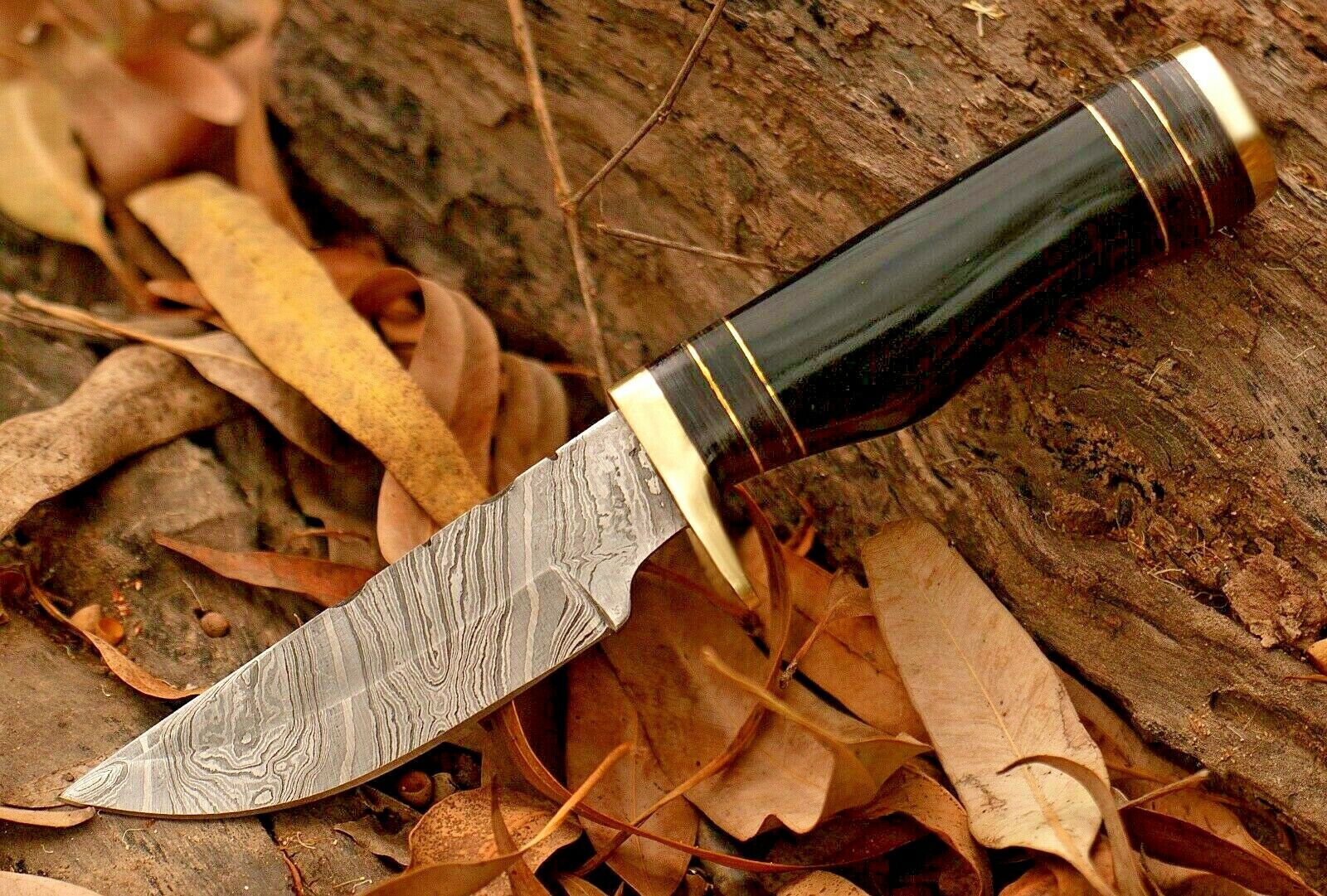 Custom Handmade Damascus Steel Hunting Knife