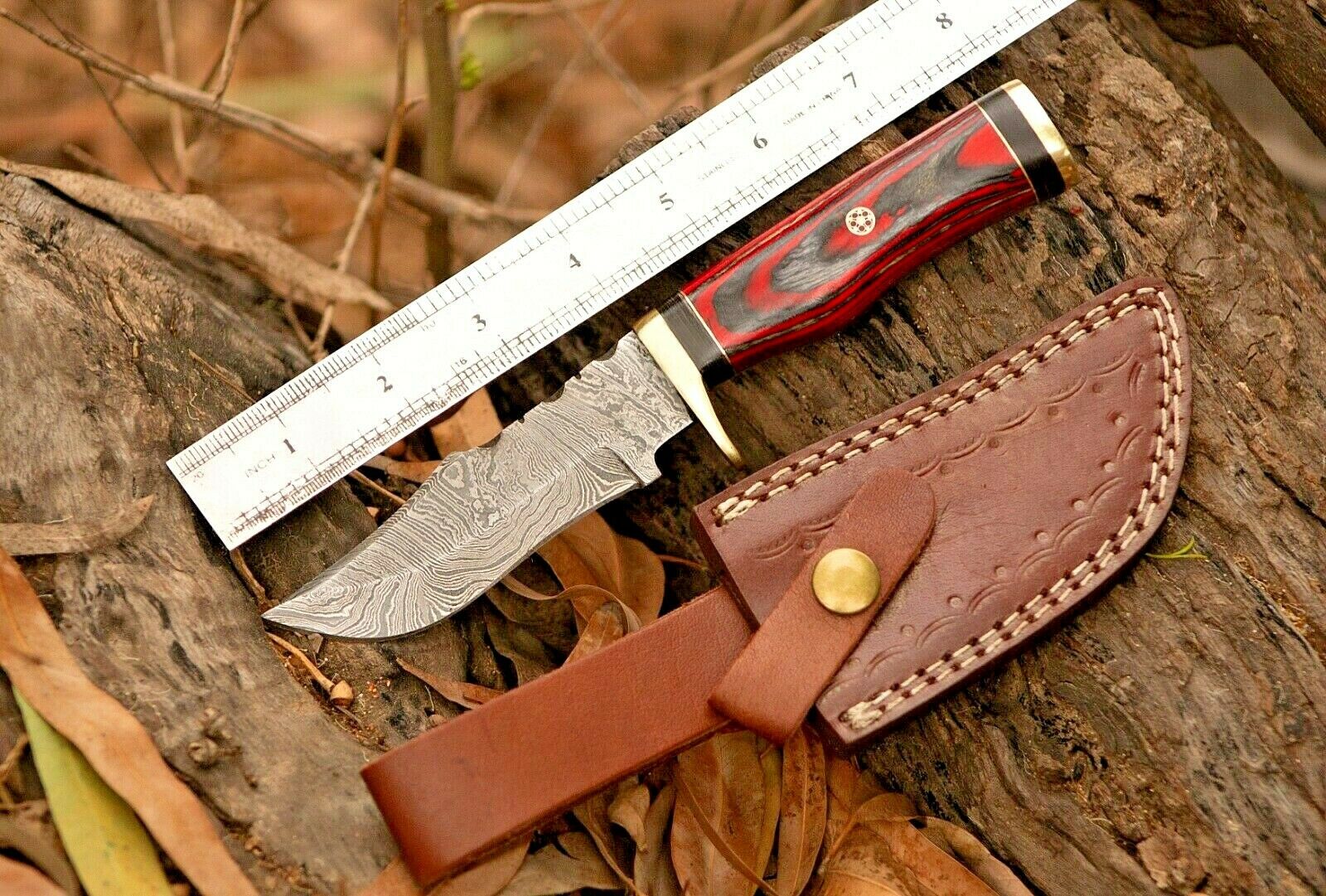 Custom Handmade Damascus Steel Hunting Knife