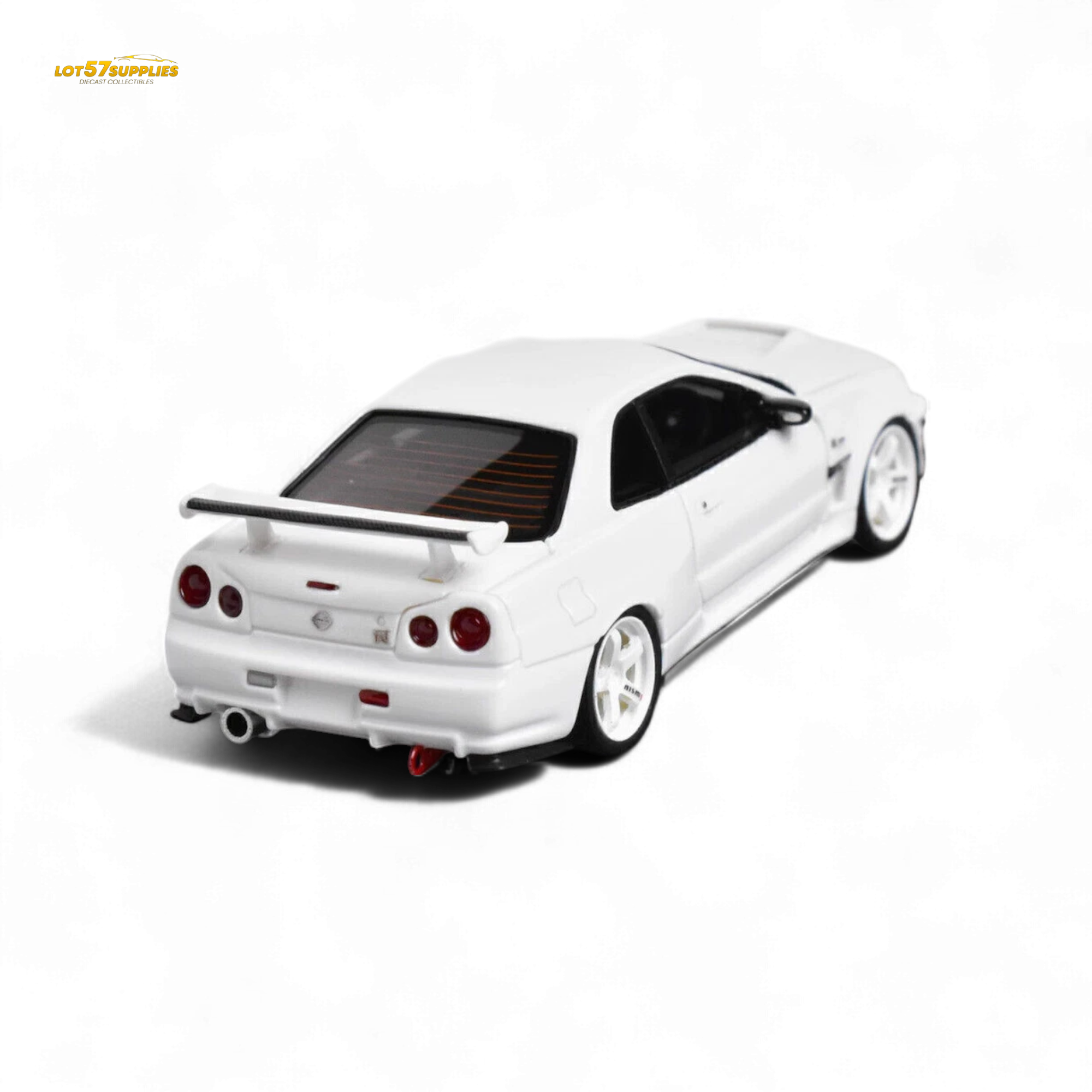 Error404 Model Nissan Skyline GT-R (R34) Custom Solid White 1:64