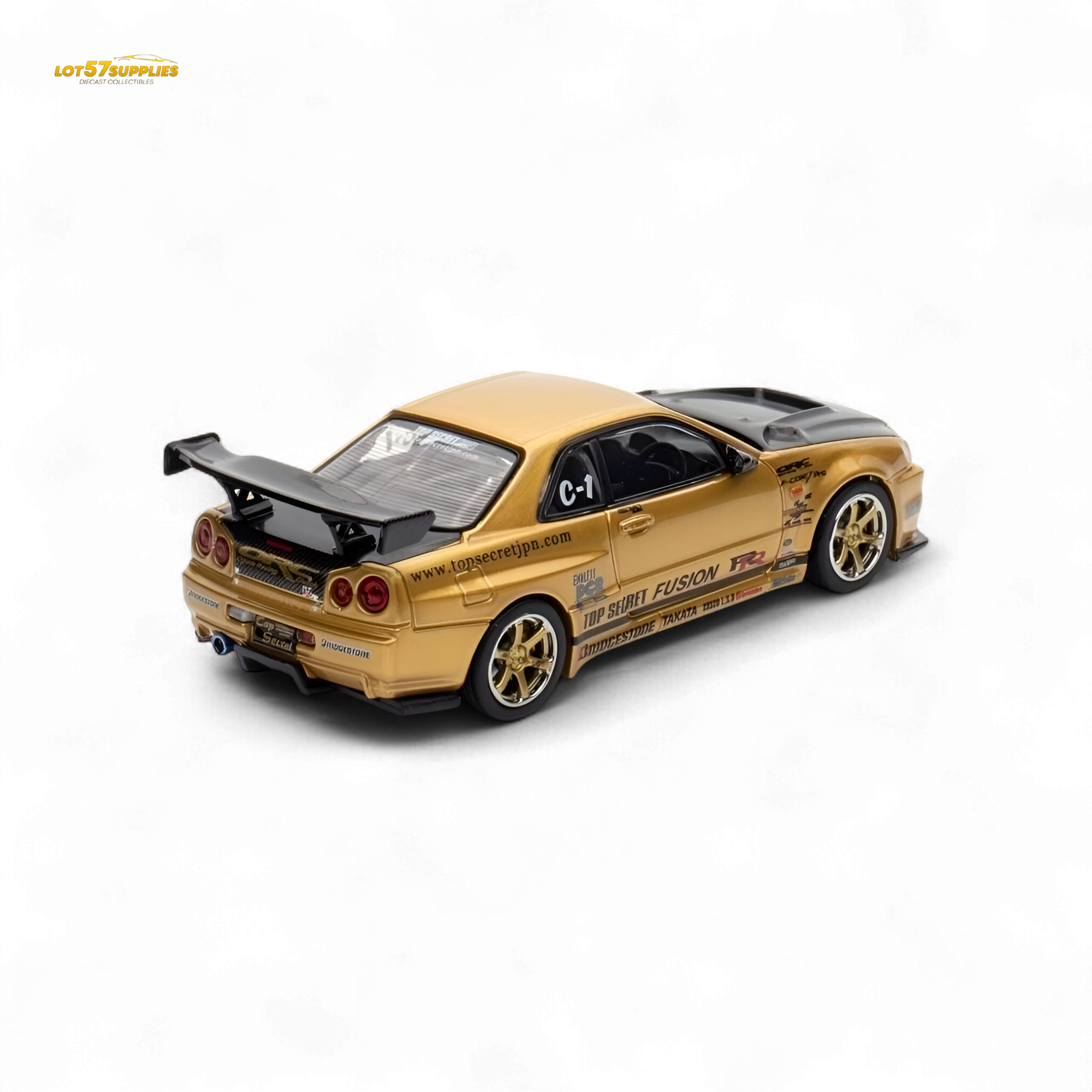Inno64 TOP SECRET R34 GT-R - Gold 1:64