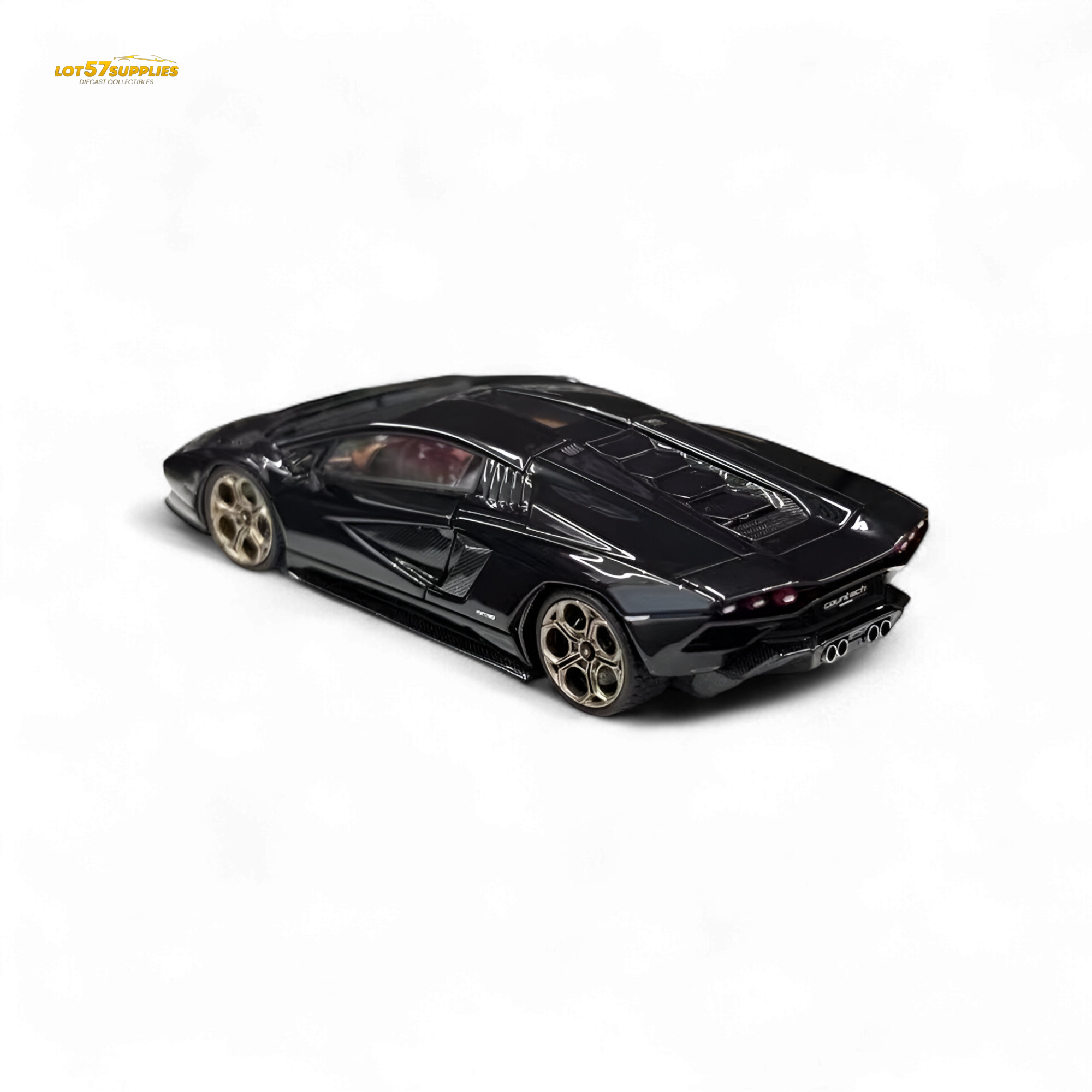 Fuelme Model NEO COUNTACH LPI 800-4 NERO MAIA BLACK 1:64 Resin