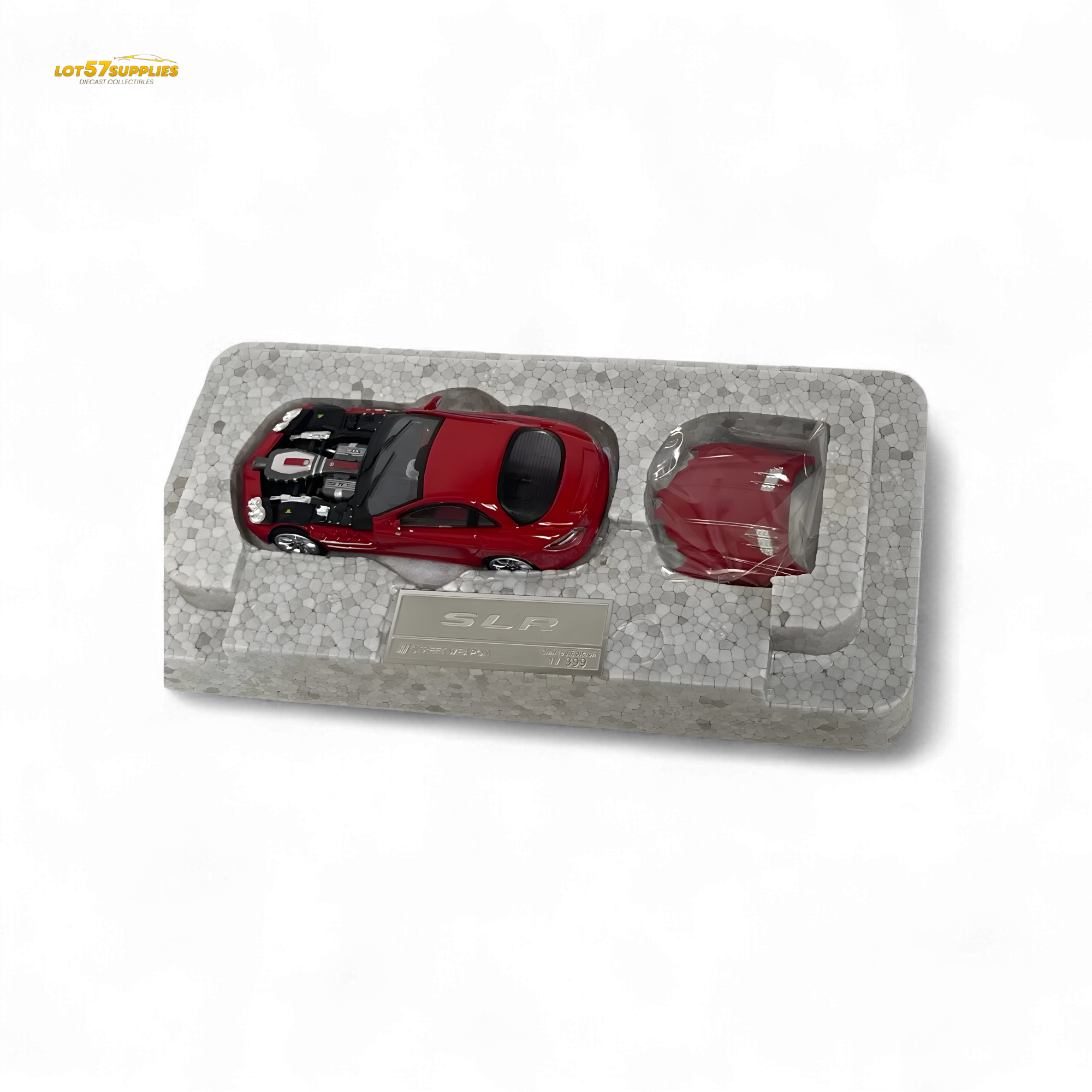 Street Weapon Mercedes Benz McLaren SLR in Red With Detachable Hood 1:64