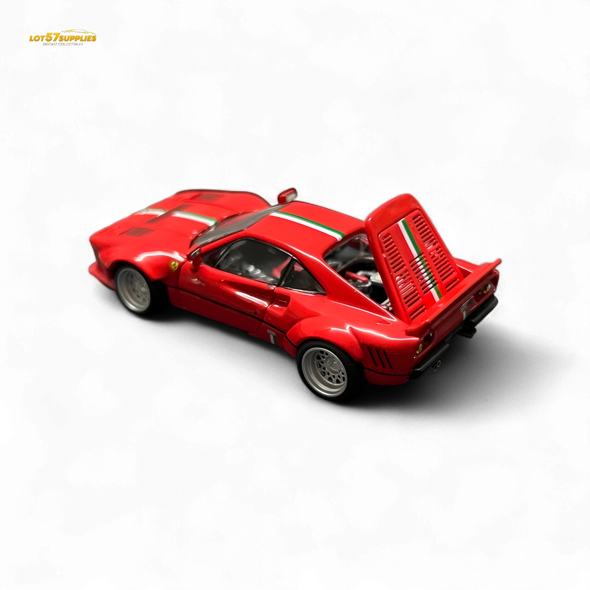 Hone Model 64 288GTO Wide-Body - Latte Art Red 1:64