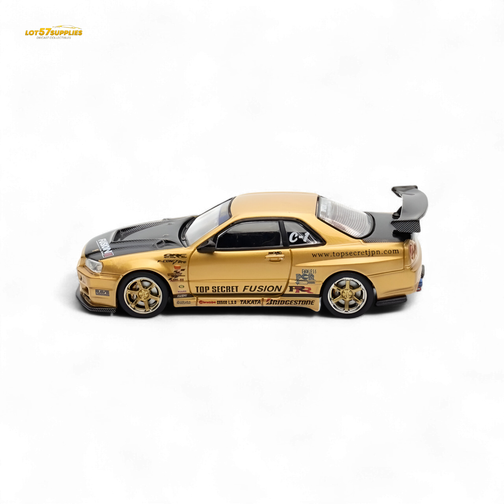 Inno64 TOP SECRET R34 GT-R - Gold 1:64