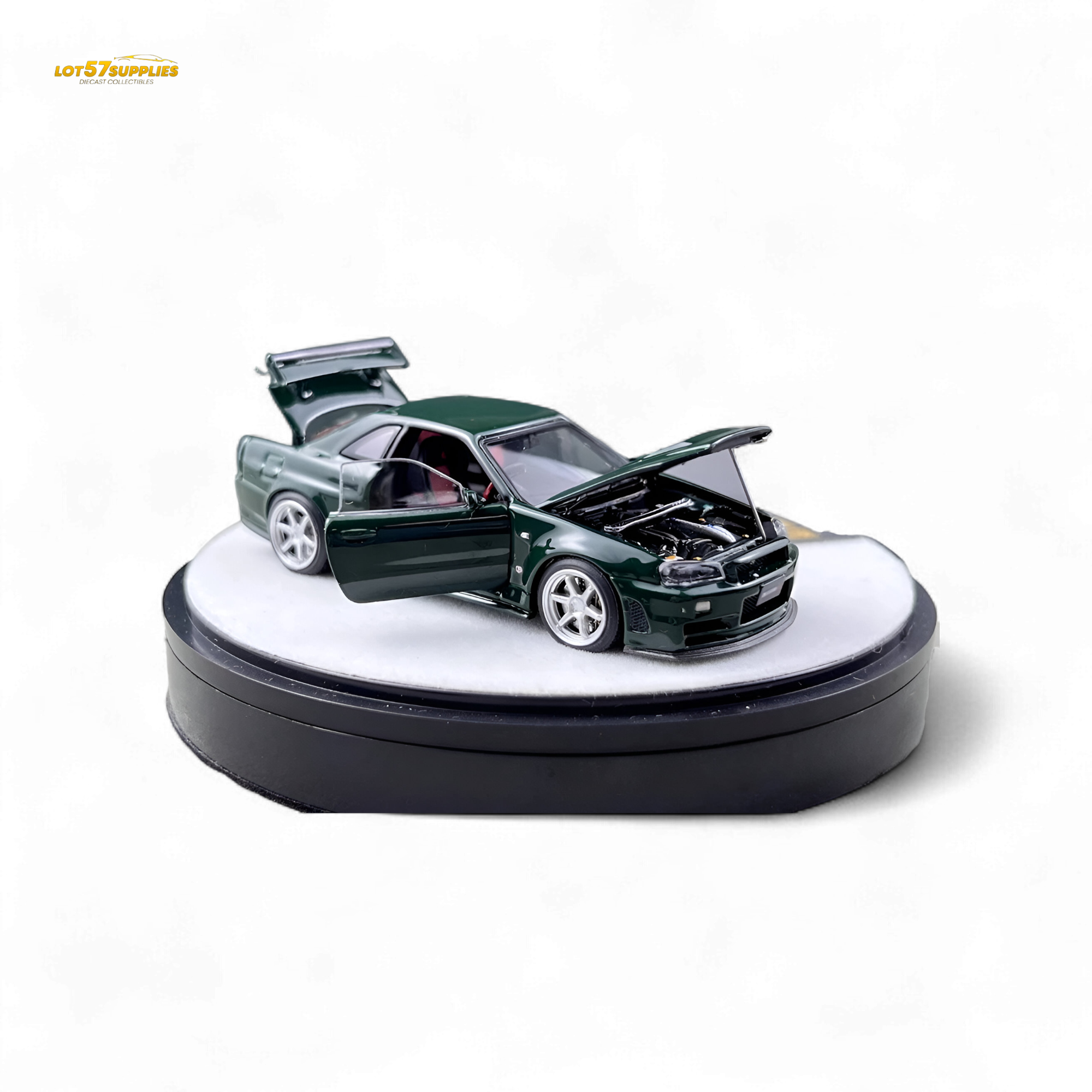 PGM Nissan GTR R34 Z-TUNE - British Green 1:64 Luxury Box 1:64